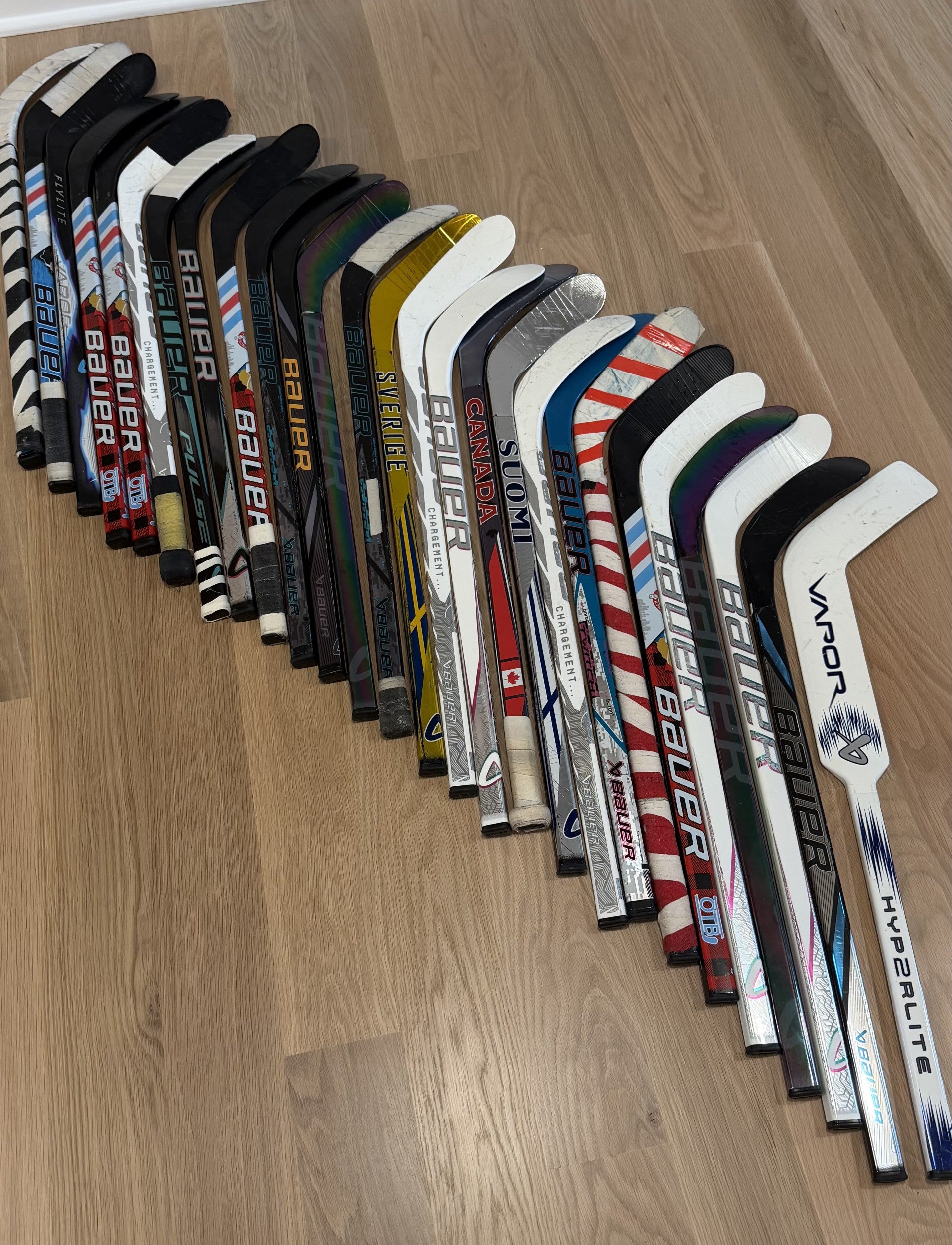 Hockey players at home
